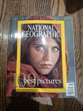National Geographic Magazine - Yellow Frame with Red Cover Portrait
